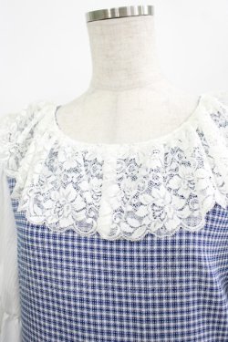 画像4: marcHenTica / チェックティアードワンピース Free ブルー H-25-08-19-016-LO-OP-NS-ZH