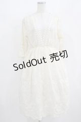 axes femme / キャミワンピ付きレースチュニ M 生成り H-25-08-19-020-AX-OP-NS-ZH