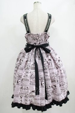 画像3: metamorphose / 【プラスサイズ】いたずら黒猫Wanted! サスペンダージャンパースカート プラスサイズ ピンク H-25-08-19-002-ME-OP-NS-ZH