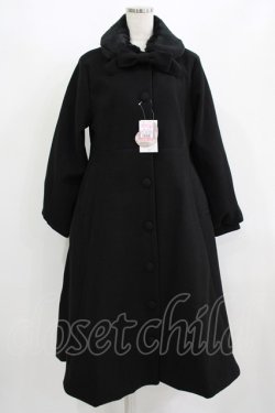 画像1: m petit by misako / AM*リボンコート LL ブラック H-25-08-19-023-LO-CO-NS-ZH