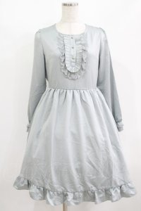 axes femme / プリーツフリルデザインワンピース M ブルー H-25-08-19-025-AX-OP-NS-ZH