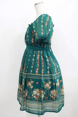 画像2: axes femme / 花柄シャーリングワンピース M グリーン H-25-08-19-026-AX-OP-NS-ZH