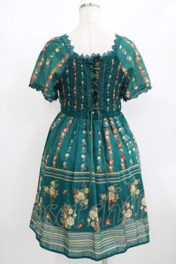 画像3: axes femme / 花柄シャーリングワンピース M グリーン H-25-08-19-026-AX-OP-NS-ZH