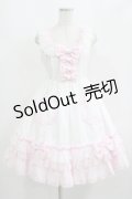 Angelic Pretty / Powder Heartジャンパースカート Free オフ/ピンク H-25-08-20-001-AP-OP-NS-ZH