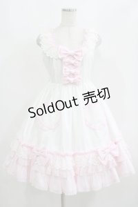 Angelic Pretty / Powder Heartジャンパースカート Free オフ/ピンク H-25-08-20-001-AP-OP-NS-ZH