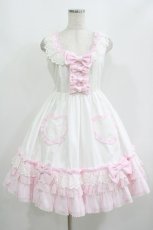 画像1: Angelic Pretty / Powder Heartジャンパースカート Free オフ/ピンク H-25-08-20-001-AP-OP-NS-ZH (1)