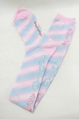 Angelic Pretty / MELODY TOYSオーバーニー  ピンク/サックス H-25-08-20-029-AP-ZA-NS-ZH