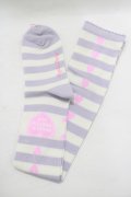 Angelic Pretty / Sprinkle Heartボーダーオーバーニー  ラベンダー H-25-08-20-030-AP-ZA-NS-ZH