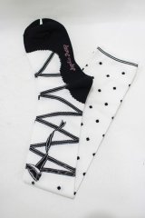 Angelic Pretty / トゥシューズ風オーバーニー  オフ/ブラック H-25-08-20-031-AP-ZA-NS-ZH