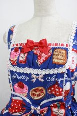 画像5: Angelic Pretty / French Cafe 切替ジャンパースカートSet Free ブルー H-25-08-20-003-AP-OP-NS-ZH (5)
