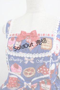 画像5: Angelic Pretty / French Cafe 切替ジャンパースカートSet Free ブルー H-25-08-20-003-AP-OP-NS-ZH
