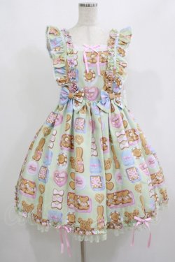 画像1: Angelic Pretty / Sweet Cookie Boxジャンパースカート Free ミント H-25-08-20-004-AP-OP-NS-ZH