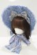 画像1: Angelic Pretty / Romantic Jewelryボンネット  ブルー H-25-08-20-060-AP-AC-NS-ZH (1)
