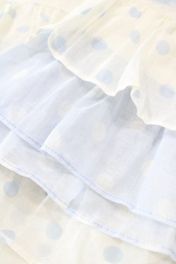 画像3: Jane Marple / ドットフリルスカート  オフ×サックス H-25-08-20-1034-JM-SK-KB-ZH