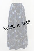 Drug Honey / 尼羅鰐柄ワイドパンツ  黒×青 H-25-08-20-1036-PU-PA-KB-ZH