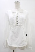 Ozz oneste / ホルター薔薇刺繍カットソー  白 H-25-08-20-1038-OO-TO-KB-ZH