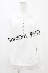 Ozz oneste / ホルター薔薇刺繍カットソー  白 H-25-08-20-1038-OO-TO-KB-ZH