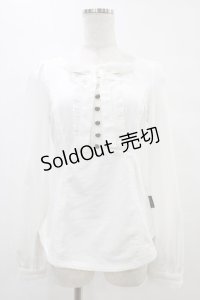 Ozz oneste / ホルター薔薇刺繍カットソー  白 H-25-08-20-1038-OO-TO-KB-ZH