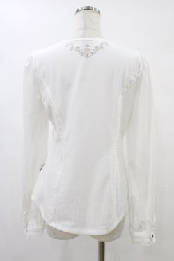 画像2: Ozz oneste / ホルター薔薇刺繍カットソー  白 H-25-08-20-1038-OO-TO-KB-ZH