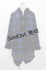 ALGONQUINS / ライナー付チェックコート  黒×青 H-25-08-20-1046-AL-CO-KB-ZH