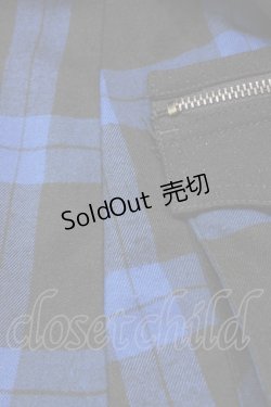 画像4: ALGONQUINS / ライナー付チェックコート  黒×青 H-25-08-20-1046-AL-CO-KB-ZH
