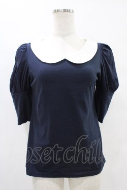 画像1: MILK / ロングパフTee  ネイビー H-25-08-20-1047-ML-TO-KB-ZH