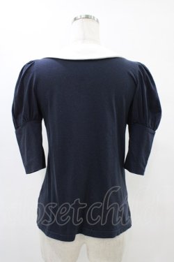 画像2: MILK / ロングパフTee  ネイビー H-25-08-20-1049-ML-TO-KB-ZH