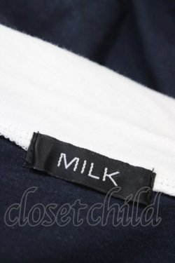 画像3: MILK / ロングパフTee  ネイビー H-25-08-20-1049-ML-TO-KB-ZH