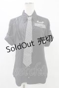ALGONQUINS / 切替半袖シャツ  黒 H-25-08-20-1051-AL-BL-KB-ZH