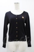 Leur Getter / 王冠刺繍入りニットカーディガン  ブラック H-25-08-20-1052-LU-TO-KB-ZH