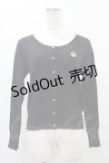 Leur Getter / 王冠刺繍入りニットカーディガン  ブラック H-25-08-20-1052-LU-TO-KB-ZH