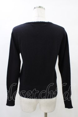 画像2: Leur Getter / 王冠刺繍入りニットカーディガン  ブラック H-25-08-20-1052-LU-TO-KB-ZH