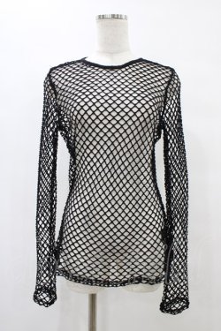 画像1: DARK IN LOVE / メッシュトップス S ブラック H-25-08-20-1054-PU-TO-KB-ZH