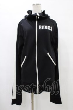 画像1: Rituals / ロングスリーブジャージトップス  黒×白 H-25-08-20-1058-GO-TO-KB-ZH