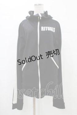 画像1: Rituals / ロングスリーブジャージトップス  黒×白 H-25-08-20-1058-GO-TO-KB-ZH