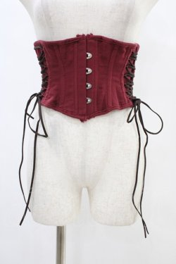 画像1: ATELIER PIERROT / Decay Gauze Corset  ワイン H-25-08-20-1014-EL-TO-KB-ZH