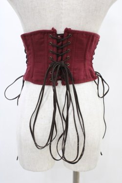 画像2: ATELIER PIERROT / Decay Gauze Corset  ワイン H-25-08-20-1014-EL-TO-KB-ZH