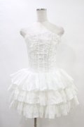 ATELIER PIERROT / ミニコルセットワンピース  ホワイト H-25-08-20-1019-EL-OP-KB-ZH
