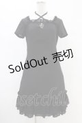 Emily Temple cute / 香水瓶刺繍ワンピース  ブラック H-25-08-20-1024-ET-OP-KB-ZH
