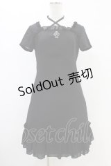 Emily Temple cute / 香水瓶刺繍ワンピース  ブラック H-25-08-20-1024-ET-OP-KB-ZH