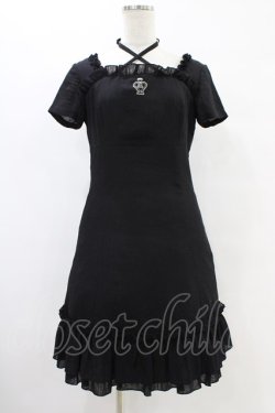 画像1: Emily Temple cute / 香水瓶刺繍ワンピース  ブラック H-25-08-20-1024-ET-OP-KB-ZH