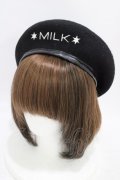 MILK / アスタリスクロゴベレー  ブラック H-25-08-20-1004-ML-AC-KB-ZH