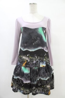 画像1: MILK / Aurora cityワンピース  オーロラ×ラベンダーピンク H-25-08-20-1029-ML-OP-KB-ZH