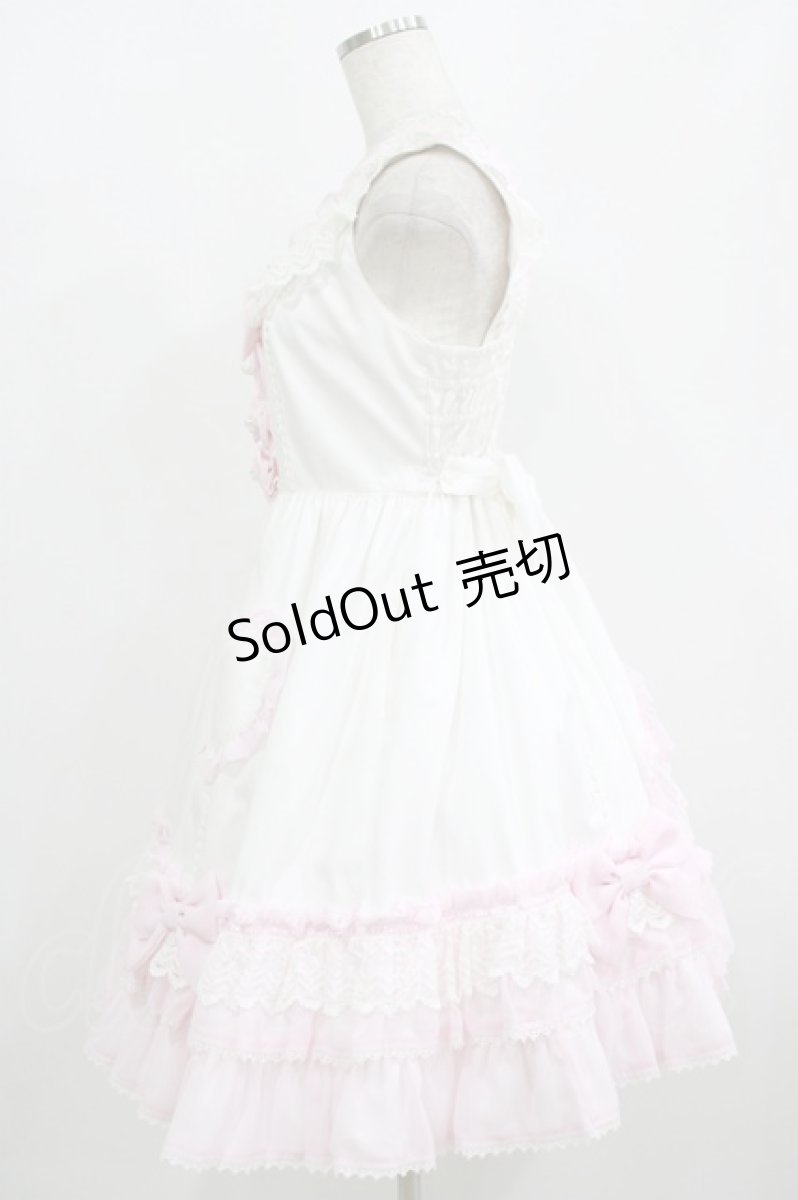 画像2: Angelic Pretty / Powder Heartジャンパースカート Free オフ/ピンク H-25-08-20-001-AP-OP-NS-ZH (2)