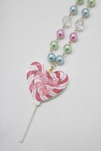 Angelic Pretty / POP Heartロリポップネックレス  レッド H-25-08-20-070-AP-AC-NS-ZH