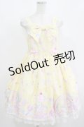 Angelic Pretty / MilkyPlanetリボンジャンパースカートSet Free イエロー H-25-08-20-074-AP-OP-NS-ZH