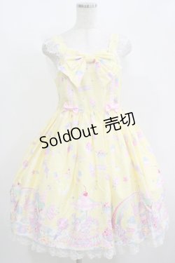 画像1: Angelic Pretty / MilkyPlanetリボンジャンパースカートSet Free イエロー H-25-08-20-074-AP-OP-NS-ZH