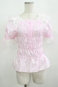 Angelic Pretty / シャーリングオフショルダーブラウス Free ダークピンク H-25-08-20-078-AP-BL-NS-ZH