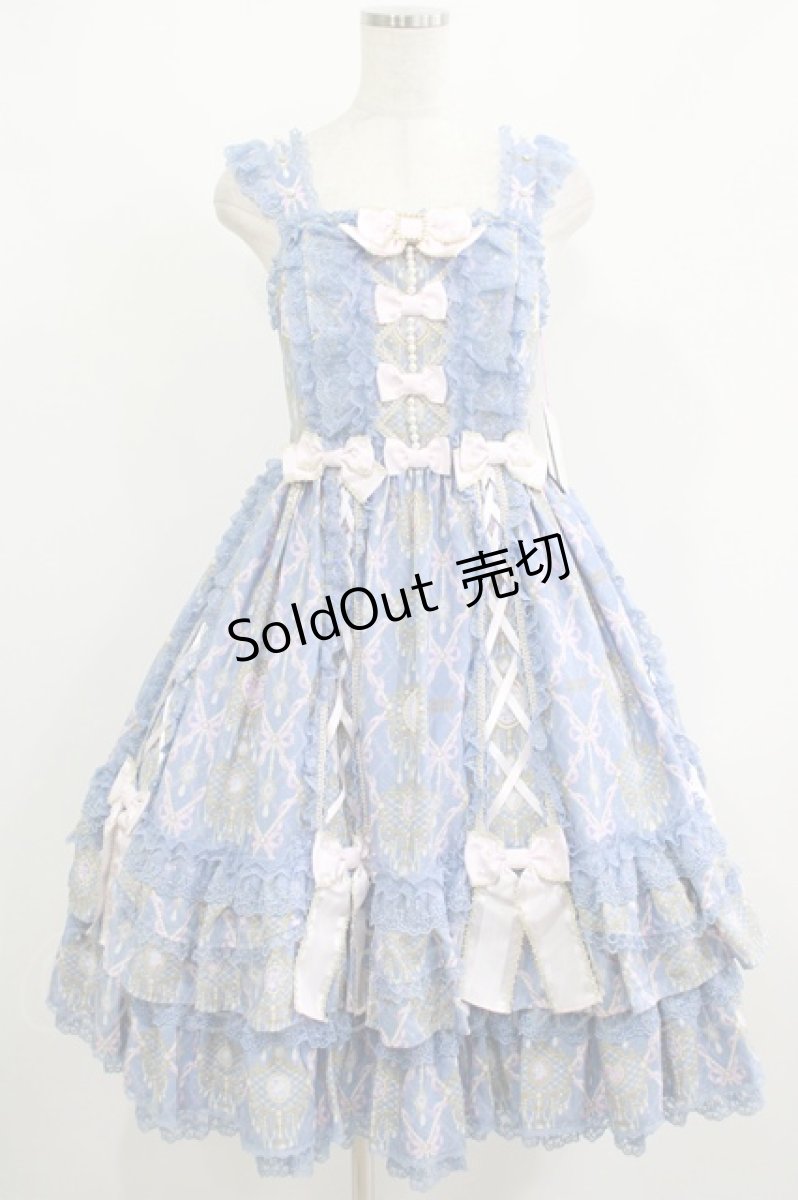 画像1: Angelic Pretty / Romantic Jewelryジャンパースカート Free ブルー H-25-08-20-006-AP-OP-NS-ZH (1)