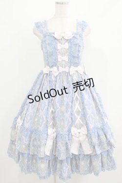画像1: Angelic Pretty / Romantic Jewelryジャンパースカート Free ブルー H-25-08-20-006-AP-OP-NS-ZH